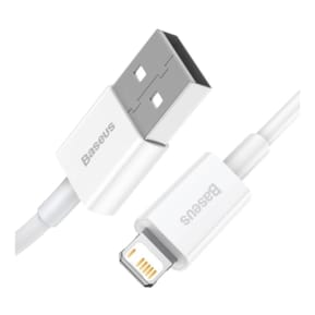 Baseus Câble de Charge et Transfert USB-Lightning Rapide 2,4A 1m Rapide Blanc — image 2