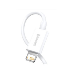 Baseus Câble de Charge et Transfert USB-Lightning Rapide 2,4A 1m Rapide Blanc