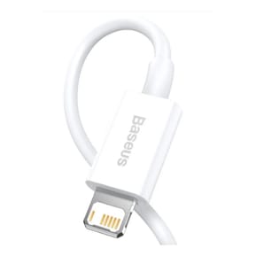 Baseus Câble de Charge et Transfert USB-Lightning Rapide 2,4A 1m Rapide Blanc — image 3