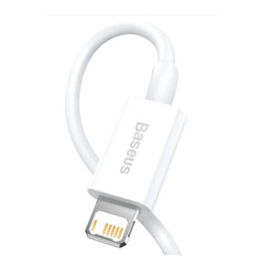 Baseus Câble de Charge et Transfert USB-Lightning Rapide 2,4A 1m Rapide Blanc