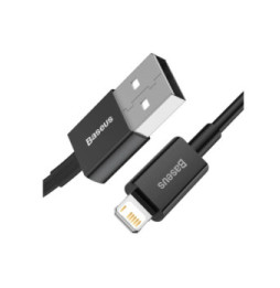 Baseus Câble de Charge et Transfert USB-Lightning Rapide 2,4A 1m Rapide Noir