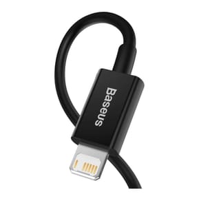 Baseus Câble de Charge et Transfert USB-Lightning Rapide 2,4A 1m Rapide Noir — image 3