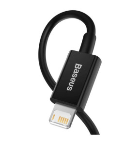 Baseus Câble de Charge et Transfert USB-Lightning Rapide 2,4A 1m Rapide Noir