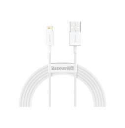 Baseus Câble de Charge et Transfert USB-Lightning Rapide 2,4A 2m Rapide Blanc