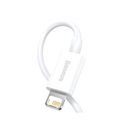 Baseus Câble de Charge et Transfert USB-Lightning Rapide 2,4A 2m Rapide Blanc
