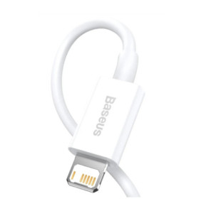 Baseus Câble de Charge et Transfert USB-Lightning Rapide 2,4A 2m Rapide Blanc
