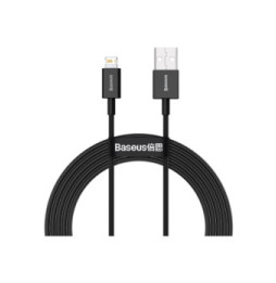 Baseus Câble de Charge et Transfert USB-Lightning Rapide 2,4A 2m Rapide Noir