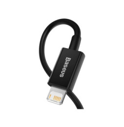 Baseus Câble de Charge et Transfert USB-Lightning Rapide 2,4A 2m Rapide Noir