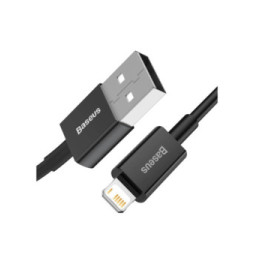 Baseus Câble de Charge et Transfert USB-Lightning Rapide 2,4A 2m Rapide Noir