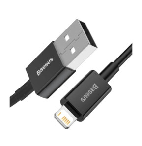 Baseus Câble de Charge et Transfert USB-Lightning Rapide 2,4A 2m Rapide Noir