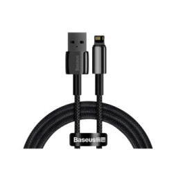 Baseus Câble de Charge et Transfert USB-Lightning Tungsten Gold 2,4A 1m Noir