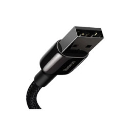 Baseus Câble de Charge et Transfert USB-Lightning Tungsten Gold 2,4A 1m Noir
