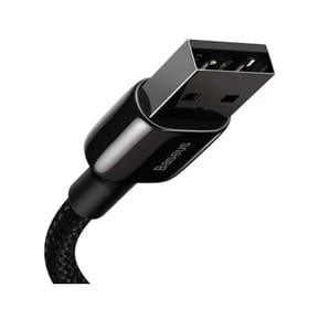 Baseus Câble de Charge et Transfert USB-Lightning Tungsten Gold 2,4A 1m Noir — image 2