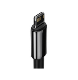 Baseus Câble de Charge et Transfert USB-Lightning Tungsten Gold 2,4A 1m Noir