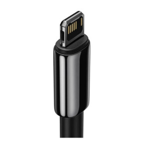 Baseus Câble de Charge et Transfert USB-Lightning Tungsten Gold 2,4A 1m Noir