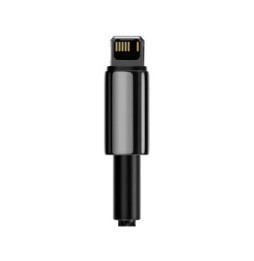Baseus Câble de Charge et Transfert USB-Lightning Tungsten Gold 2,4A 1m Noir