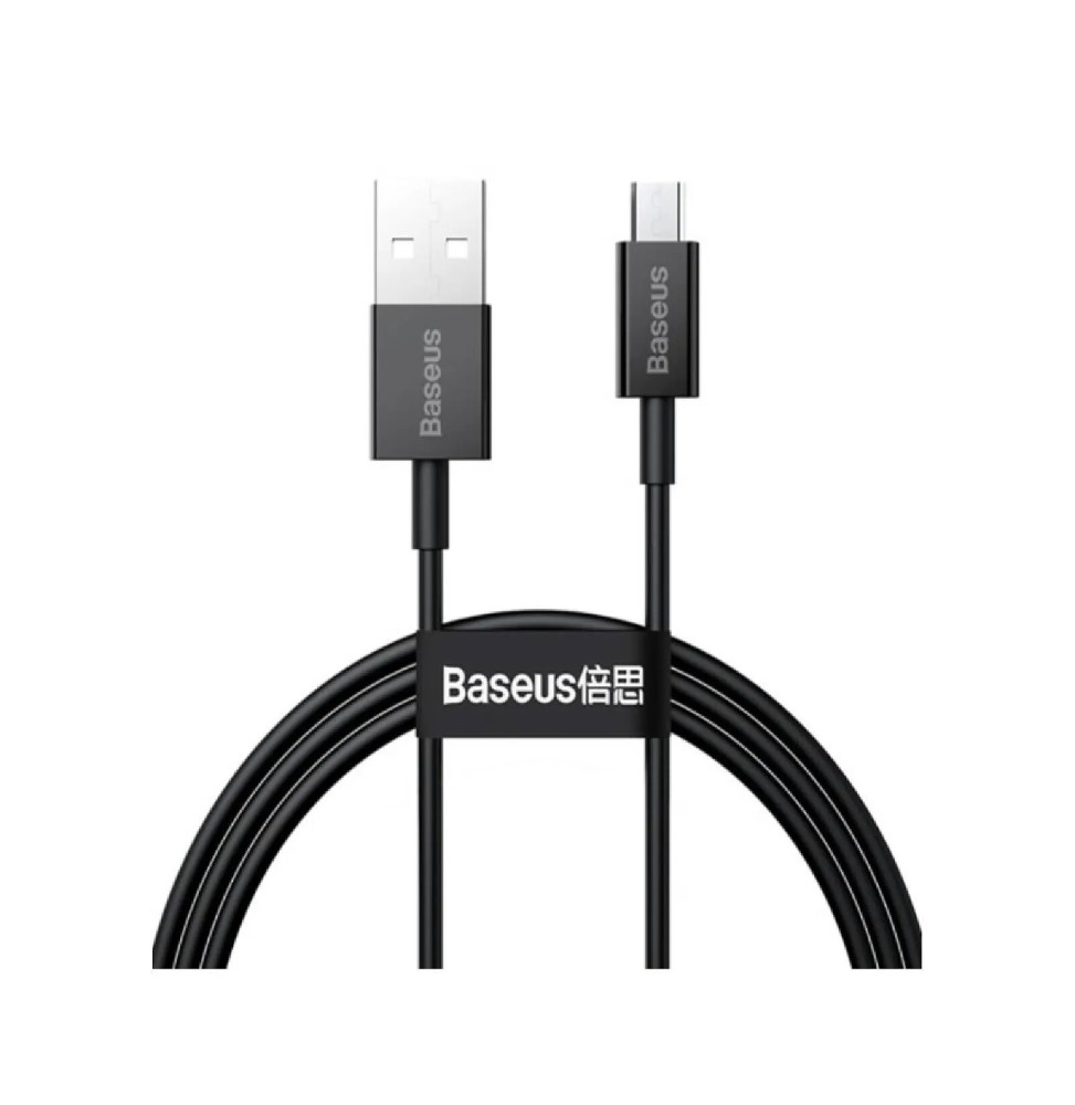 Baseus Câble de Charge et Transfert USB-MicroUSB 2A 1m Noir