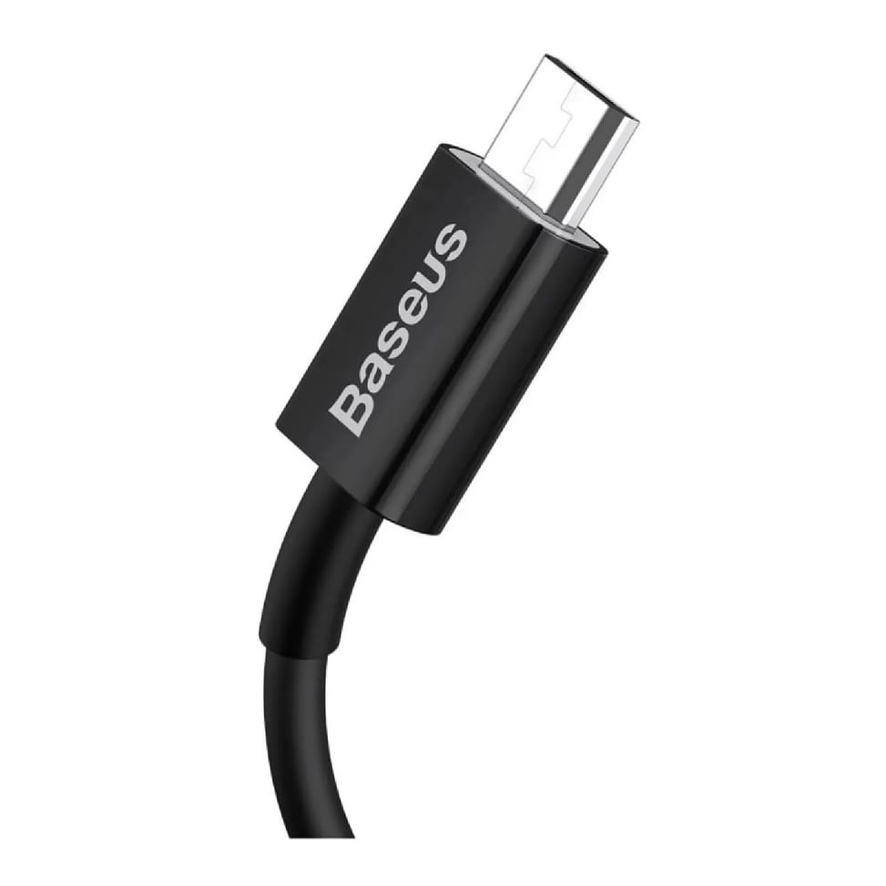Baseus Câble de Charge et Transfert USB-MicroUSB 2A 1m Noir — image 3