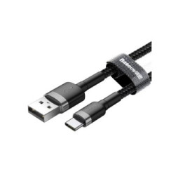 Baseus Câble de Charge et Transfert USB-USB-C 3A 1m Gris
