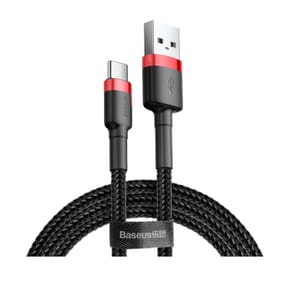 Baseus Câble de Charge et Transfert USB-USB-C 3A 1m Rouge