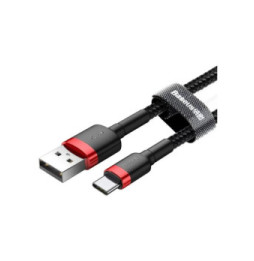 Baseus Câble de Charge et Transfert USB-USB-C 3A 1m Rouge
