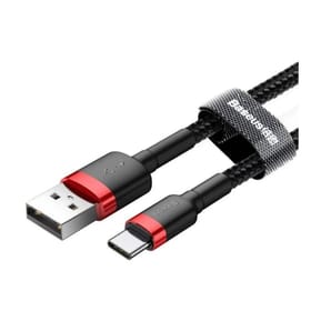 Baseus Câble de Charge et Transfert USB-USB-C 3A 1m Rouge — image 2