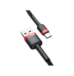 Baseus Câble de Charge et Transfert USB-USB-C 3A 1m Rouge