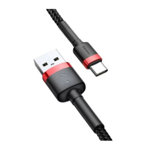 Baseus Câble de Charge et Transfert USB-USB-C 3A 1m Rouge