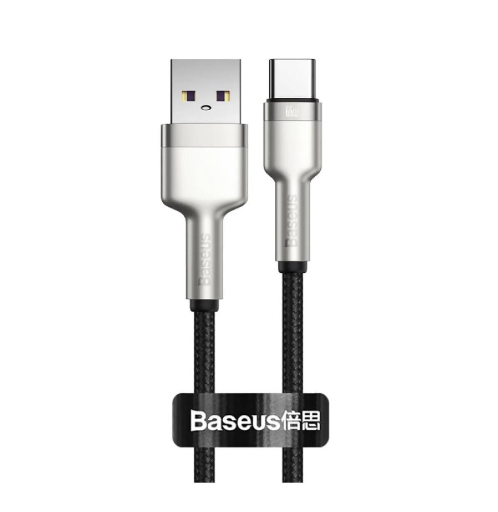 Baseus Câble de Charge et Transfert USB-USB-C 66W Cafule 25cm Noir