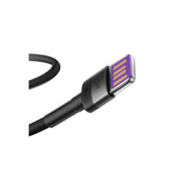 Baseus Câble de Charge et Transfert USB-USB-C Double Face 5A 1m Noir