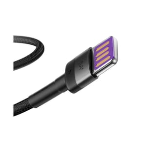 Baseus Câble de Charge et Transfert USB-USB-C Double Face 5A 1m Noir — image 2