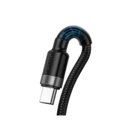 Baseus Câble de Charge et Transfert USB-USB-C Double Face 5A 1m Noir