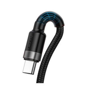 Baseus Câble de Charge et Transfert USB-USB-C Double Face 5A 1m Noir