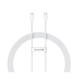 Baseus Câble de Données et de Charge Rapide USB-C / USB-C 30W PD 480 Mbps 2 mètres Blanc
