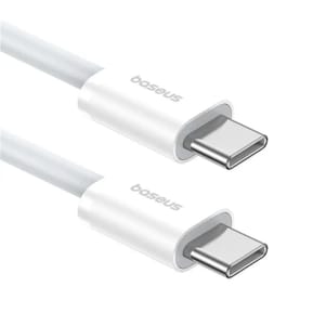 Baseus Câble de Données et de Charge Rapide USB-C / USB-C 30W PD 480 Mbps 2 mètres Blanc — image 2
