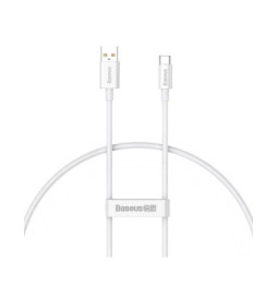 Baseus Câble de Données et de Charge USB-A / USB-C 100W 480 Mbps 0,25 mètre Blanc