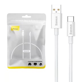 Baseus Câble de Données et de Charge USB-A / USB-C 100W 480 Mbps 0,25 mètre Blanc — image 3