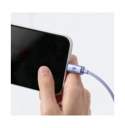 Baseus Câble Lightning vers USB 20W Modèle Crystal Shine Charge et Synchronisation 1,2m Lavande