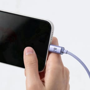Baseus Câble Lightning vers USB 20W Modèle Crystal Shine Charge et Synchronisation 1,2m Lavande — image 3