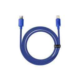 Baseus Câble Lightning vers USB-C 20W Crystal Shine Charge et Synchronisation 1,2m Bleu
