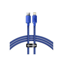 Baseus Câble Lightning vers USB-C 20W Crystal Shine Charge et Synchronisation 1,2m Bleu