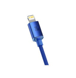 Baseus Câble Lightning vers USB-C 20W Crystal Shine Charge et Synchronisation 1,2m Bleu