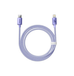Baseus Câble Lightning vers USB-C 20W Crystal Shine Charge et Synchronisation 1,2m Lavande