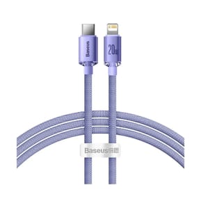 Baseus Câble Lightning vers USB-C 20W Crystal Shine Charge et Synchronisation 1,2m Lavande — image 2