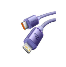 Baseus Câble Lightning vers USB-C 20W Crystal Shine Charge et Synchronisation 1,2m Lavande