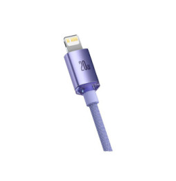 Baseus Câble Lightning vers USB-C 20W Crystal Shine Charge et Synchronisation 1,2m Lavande