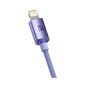 Baseus Câble Lightning vers USB-C 20W Crystal Shine Charge et Synchronisation 1,2m Lavande — image 4