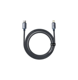 Baseus Câble Lightning vers USB-C 20W Crystal Shine Charge et Synchronisation 1,2m Noir