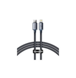 Baseus Câble Lightning vers USB-C 20W Crystal Shine Charge et Synchronisation 1,2m Noir