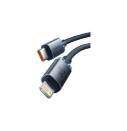 Baseus Câble Lightning vers USB-C 20W Crystal Shine Charge et Synchronisation 1,2m Noir